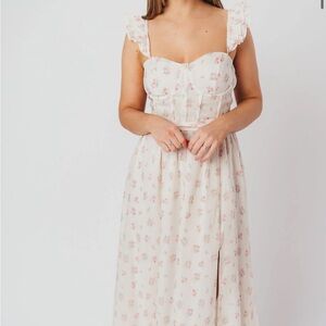 Floral White Maxi Dress NWT